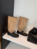 Botas Marco&Joyce Fashion Bico Quadrado Desgastadas Amassadas 2025 Outono Novo Estilo Coreano Confortáveis e Versáteis