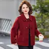Nueva chaqueta versátil suelta para otoño e invierno de moda casual estilo chino para mujer de mediana edad, adelgazante, rejuvenecedora, talla grande