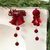 Comércio Exterior Mais Vendido Sino de Natal Decoração Pingente Sino Flocado de Natal Janela Árvore de Natal Decoração Pingente
