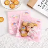 Bolsa simple para empaquetar galletas, linda bolsa para pasteles de copo de nieve, empaque para hornear para dulces y bocadillos pequeños, bolsa autosellante