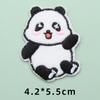 Pegatinas de tela bordadas de panda lindo toalla bordada autoadhesivas tela chaqueta de plumas chaqueta accesorios de ropa parches pegatinas