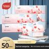 50 Pacotes de Lenços de Papel, Lenços Faciais Flexíveis e Amigáveis à Pele, Acessíveis e Convenientes para Viagem, Lenços de Tamanho Grande, Fáceis de Transportar D