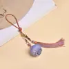 Estilo Étnico Tingido de Azul Tie-Dye Vagem de Lótus Pingente de Franja para Pendurar no Carro Bolsa de Sementes de Lótus Pendurada Lembrança de Viagem Atacado Estilo Chinês