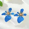 Conjunto de Joias Transfronteiriças Europeu e Americano: Conjunto de Colar, Brincos, Pulseira e Anel de Flor em Camadas com Gotejamento de Óleo, Acessórios de Mão, Pulseira de Pulso