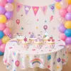 Banderola de cumpleaños estilo "novio/a de adolescente" más vendida transfronteriza, decoraciones de topper para pastel de castillo arcoíris
