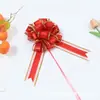 Modelo Nuevo 50 # Tamaño Mediano Tul Cepillado con Borde Dorado Flor de Bola 3D para Decoración de Coche de Boda, Empaque de Regalo con Flores y Arreglo Floral.