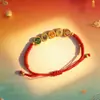 Pulsera de Hilo Rojo Cinco Bendiciones del Año del Caballo Pulsera del Caballo del Zodiaco para Niños Accesorios Festivos de Año Nuevo Atracción Turística Venta al por Mayor