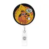 Nuevo Set de Tarjetas con Patrón Divertido y Creativo de Acrílico con Purpurina de Dibujos Animados de Amazon Insignia Clip de Insignia Telescópico con Hebilla de Fácil Extracción