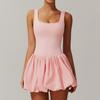 Zechuang Naked Fake Vestido esportivo de duas peças feminino Anti-caminhada Base para corrida ao ar livre Fitness Tênis Saia 4001