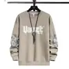 Sudaderas con Estampado de Letras para Niños en Primavera, Camisas Base Sueltas Casuales de Manga Larga para Adolescentes, Sudaderas Redondas Estilo Hong Kong para Niños Grandes