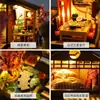 Tianyu DIY Cabaña Mini Sakura Tingju Ensamblado a Mano Miniatura Estéreo Casa Modelo Regalo Adornos Creativos
