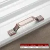 Tirador de puerta de armario con cajón de bronce rojo, aleación de zinc, nuevo, clásico chino, antiguo, ligero, de lujo, sencillo, de 128 mm