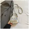 Bolso de Hombro Nuevo de Oso Lindo, Ligero y Versátil, Bolso Cruzado para Niñas, Ribete de Encaje, Bolso de Mano Elegante, Transfronterizo