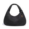 Bolsa feminina de ombro feita à mão europeia e americana, bolsa de camurça fosca, grande capacidade, bolsa de mão da moda, bolsa de axila