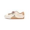 Zapatillas Deportivas Retro con Estrellas Desgastadas para Mujer, Aumentadoras de Altura, Cordones de Colores Bloqueados, Puntera Redonda, Ligeramente Sucias