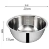 Conjunto de 5 Peças de Potes de Tempero de Aço Inoxidável Aprofundados e Espessados Transfronteiriços Bacia Estilo Japonês com Escala Bacia Multiuso Bacia para Bater Ovos Bacia para Lavar Legumes