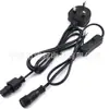 Cable de alimentación estándar británico con enchufe de tres clavijas y conector impermeable, 0,75 mm², enchufe con interruptor UK 314