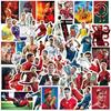 50 adesivos de grafite de Ronaldo, estrela do futebol, para guitarra, caderno, bagagem, DIY, adesivos à prova d'água, atacado transfronteiriço