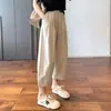 Pantalones Casuales Estilo Japonés para Mujer, Verano Rectos Versátiles Holgados Cortos Harem, Pantalones Zanahoria, Pantalones Largos para Mujer Petite