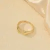 Diseño Francés de Nicho Anillo Liso Anillo Dedo Índice Joyería Personalizada de Moda Anillo Liso Geométrico Anillo Brillante para Mujer Gama Alta