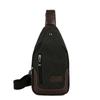 Riñonera de Lona para Hombre, Viajes de Negocios, Simple, Retro, Resistente al Desgaste, Bolso Cruzado de Gran Capacidad, Riñonera Casual Multicapa, Ligera