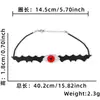 Collar de Halloween Telaraña Negra Murciélago Gargantilla Accesorios para Adultos y Niños Decoración de Fiesta del Festival de Fantasmas Gargantilla con Mancha de Sangre