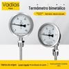 Vidias termômetro bimetálico aço inox caldeira tubulação termômetro industrial termômetro axial termômetro axial