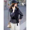 Top Casual Versátil Estilo Coreano 26 Moda Primavera Elegante Cuadros Falso Dos Piezas Camisa de Manga Larga