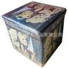 Punto Plegable Creativo Británico Vintage No Tejido Caja de Almacenamiento Taburete de Almacenamiento Juguetes Libros Artículos Varios Snacks Organización