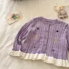 Suéter cárdigan para niña atuendo de otoño 2026 nuevo top para niños chaqueta de punto súper linda para niña pequeña principios de primavera