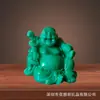 Cor de jade verde 3 polegadas pequena árvore de Buda dedo de Buda Buda Maitreya varanda suporte de vinho decorações artesanato ornamentos para adoração