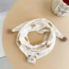 Cachecol para Bebê Outono e Inverno Estilo Coreano Urso Algodão Cachecol Triângulo para Bebê Primavera e Outono Cachecol à Prova de Vento para Recém-Nascidos e Meninas