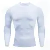 Ropa de Compresión de Secado Rápido de Verano para Hombre, Traje Deportivo de Manga Larga, Camiseta para Correr, Fitness, Entrenamiento de Fútbol, Uniforme de Baloncesto, Camiseta de Capa Base