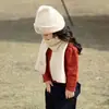 Conjunto de Dos Piezas de Gorro y Bufanda para Niños Otoño e Invierno Gorro de Lana con Corazón para Niños y Niñas Juego de Gorro de Invierno Cálido para Bebé