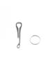 Llavero EDC Cobra de gran tamaño para exteriores, de acero inoxidable, portátil, con clip para el bolsillo del pantalón, llavero con hebilla colgante