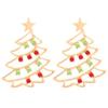 Europeu e Americano Exagerado Criativo Novo Diamante Incrustado Árvore de Natal Brincos Personalizados Elegantes Natal Brincos de Diamante Brincos Mulheres