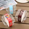 Caja para Pastel de Mousse en Capas, Vaso de Salvado de Trigo, Caja de Postre de Moda, Caja para Yogur de Frutas y Leche de Soya, Vaso Cuadrado Desechable