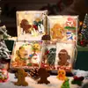 Caja de Galletas y Dulces de Navidad y Año Nuevo Caja Portátil Transparente para Mascotas Regalo de Jardín de Infancia Caja de Empaque Crujiente de Copo de Nieve