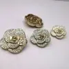 Botão de liga de zinco botão redondo costurado à mão botão de casaco de lã casaco botão de sobretudo suéter de tricô botão de flor