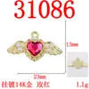 Diseño de nicho alas de ángel estilo barroco aleación colgante corazón DIY collar hecho a mano accesorios para el cabello materiales al por mayor