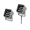 Focos LED, focos de rejilla, iluminación de árboles, proyectos de iluminación, focos de jardín montados en el suelo, luces de paisajismo de 9W-72W, luces de iluminación