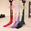 Aretes con Borla de Abanico Degradado Antiguo Colgantes Joyería Hanfu Borla Hecho a Mano Decoración Antigua Abanico de Flores Xiangyun Estilo Nacional Borla