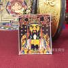 Montaña Wutai Wuye trazado oro Thangka pintura núcleo cuadrado 4*5cm se puede configurar como explosiones de sala en vivo estilo nacional retro