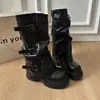 Botas longas estilo britânico de uso bidirecional removível, novo modelo 2026, com sola grossa e salto bloco, que se transformam em mocassins versáteis vintage.