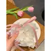 Diadema Rosa de Oso Dulce y Linda Diseño de Nicho Elegante Estilo Coreano Tocado Accesorios para el Cabello Cola de Caballo Elegante de Moda para Mujeres