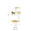 Taza de Vela Aromaterapia con Aceite Esencial de Hierro Forjado 7.5cm Linterna Giratoria Vela de Incienso sin Humo Regalo Souvenir