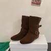 Botines Vintage con Hebilla para Mujer 2026 Otoño/Invierno Nuevos Botas Martin Estilo Western sin Cordones Punta Redonda Botines Cortos Botas de Plataforma Birkenstock