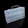 Paquete de 26 cajas cuadradas de 4,5" transparentes de plástico PP para almacenamiento de herramientas, cajas vacías para papelería, piezas, hardware, embalaje y acabado.