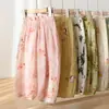Pantalones Anti-mosquitos Estampados Estilo Chino para Niños Niños y Niñas Pantalones Bombachos Sueltos para Niños Grandes Pantalones Largos hasta el Tobillo Ropa de Verano para Niños