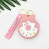 Estilo Ins Coreano Bolsa Redonda para Moedas Porta-Moedas de Desenho Animado Mini Bolsa Doce de Silicone Armazenamento de Objetos Pequenos Bolsa para Fones de Ouvido